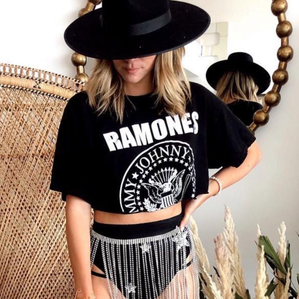 12th Tribe Ramones Crop Tee